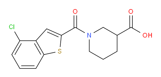 1-(4-chlorobenzo[b]thiophene-2-carbonyl)piperidine-3-carboxylic acid