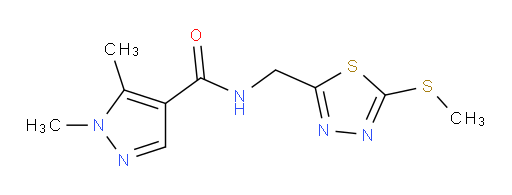 1,5-dimethyl-N-((5-(methylthio)-1,3,4-thiadiazol-2-yl)methyl)-1H-pyrazole-4-carboxamide