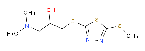 1-(dimethylamino)-3-((5-(methylthio)-1,3,4-thiadiazol-2-yl)thio)propan-2-ol
