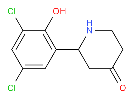 2-(3,5-dichloro-2-hydroxyphenyl)piperidin-4-one