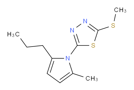 2-(2-methyl-5-propyl-1H-pyrrol-1-yl)-5-(methylthio)-1,3,4-thiadiazole
