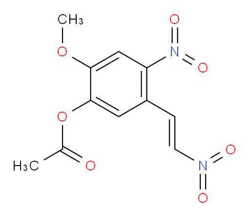 (E)-2-methoxy-4-nitro-5-(2-nitrovinyl)phenyl acetate
