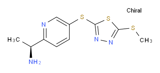 (S)-1-(5-((5-(methylthio)-1,3,4-thiadiazol-2-yl)thio)pyridin-2-yl)ethanamine