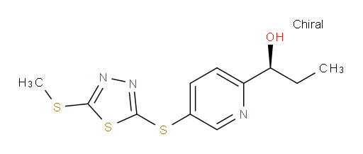 (S)-1-(5-((5-(methylthio)-1,3,4-thiadiazol-2-yl)thio)pyridin-2-yl)propan-1-ol