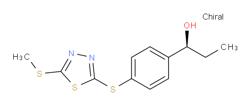(S)-1-(4-((5-(methylthio)-1,3,4-thiadiazol-2-yl)thio)phenyl)propan-1-ol