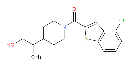 (4-chlorobenzo[b]thiophen-2-yl)(4-(1-hydroxypropan-2-yl)piperidin-1-yl)methanone