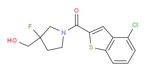 (4-chlorobenzo[b]thiophen-2-yl)(3-fluoro-3-(hydroxymethyl)pyrrolidin-1-yl)methanone