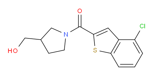 (4-chlorobenzo[b]thiophen-2-yl)(3-(hydroxymethyl)pyrrolidin-1-yl)methanone