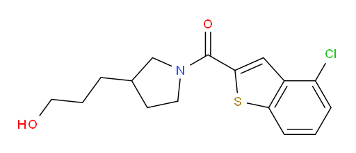 (4-chlorobenzo[b]thiophen-2-yl)(3-(3-hydroxypropyl)pyrrolidin-1-yl)methanone