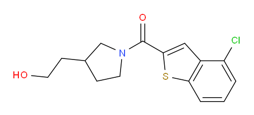 (4-chlorobenzo[b]thiophen-2-yl)(3-(2-hydroxyethyl)pyrrolidin-1-yl)methanone