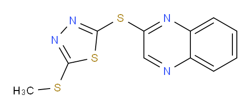 2-(methylthio)-5-(quinoxalin-2-ylthio)-1,3,4-thiadiazole