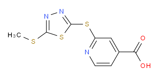 2-((5-(methylthio)-1,3,4-thiadiazol-2-yl)thio)isonicotinic acid