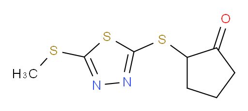 2-((5-(methylthio)-1,3,4-thiadiazol-2-yl)thio)cyclopentanone