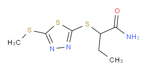 2-((5-(methylthio)-1,3,4-thiadiazol-2-yl)thio)butanamide