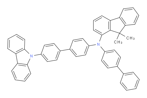 N-(4'-(9H-carbazol-9-yl)-[1,1'-biphenyl]-4-yl)-N-([1,1'-biphenyl]-4-yl)-9,9-dimethyl-9H-fluoren-1-amine