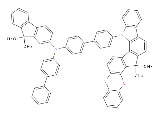 N-([1,1'-biphenyl]-4-yl)-N-(4'-(6,6-dimethylbenzo[5',6'][1,4]dioxino[2',3':4,5]indeno[1,2-a]carbazol-13(6H)-yl)-[1,1'-biphenyl]-4-yl)-9,9-dimethyl-9H-fluoren-2-amine
