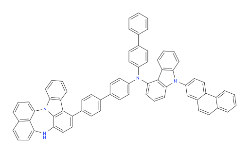 N-(4'-(4H-naphtho[1',8':5,6,7][1,4]diazepino[3,2,1-jk]carbazol-7-yl)-[1,1'-biphenyl]-4-yl)-N-([1,1'-biphenyl]-4-yl)-9-(phenanthren-2-yl)-9H-carbazol-4-amine