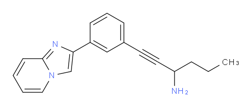 1-(3-(imidazo[1,2-a]pyridin-2-yl)phenyl)hex-1-yn-3-amine