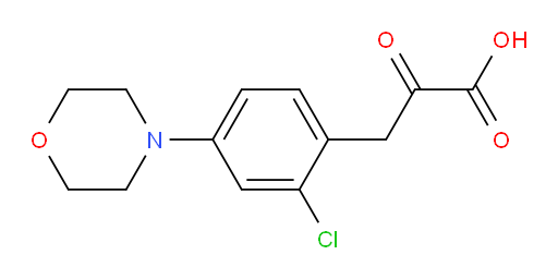 3-(2-chloro-4-morpholinophenyl)-2-oxopropanoic acid