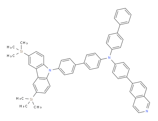 N-([1,1'-biphenyl]-4-yl)-4'-(3,6-bis(trimethylsilyl)-9H-carbazol-9-yl)-N-(4-(isoquinolin-6-yl)phenyl)-[1,1'-biphenyl]-4-amine