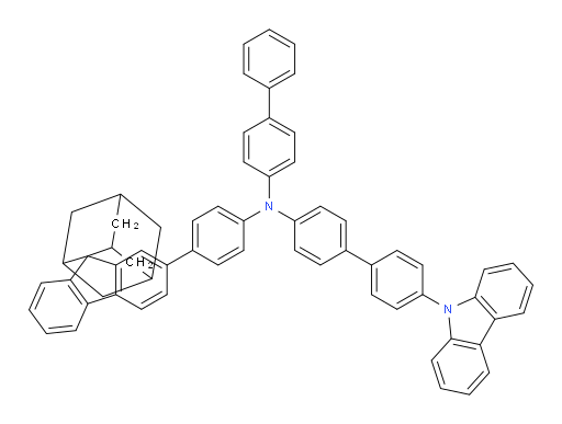 N-([1,1'-biphenyl]-4-yl)-4'-(9H-carbazol-9-yl)-N-(4-(spiro[adamantane-2,9'-fluoren]-2'-yl)phenyl)-[1,1'-biphenyl]-4-amine
