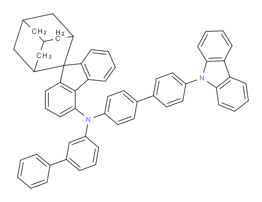 N-(4'-(9H-carbazol-9-yl)-[1,1'-biphenyl]-4-yl)-N-([1,1'-biphenyl]-3-yl)spiro[adamantane-2,9'-fluoren]-4'-amine