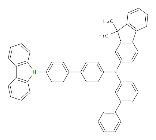 N-(4'-(9H-carbazol-9-yl)-[1,1'-biphenyl]-4-yl)-N-([1,1'-biphenyl]-3-yl)-9,9-dimethyl-9H-fluoren-2-amine