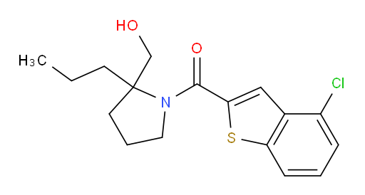 (4-chlorobenzo[b]thiophen-2-yl)(2-(hydroxymethyl)-2-propylpyrrolidin-1-yl)methanone
