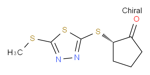(S)-2-((5-(methylthio)-1,3,4-thiadiazol-2-yl)thio)cyclopentanone