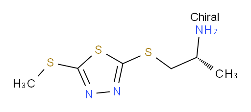 (R)-1-((5-(methylthio)-1,3,4-thiadiazol-2-yl)thio)propan-2-amine