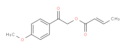 (E)-2-(4-methoxyphenyl)-2-oxoethyl but-2-enoate