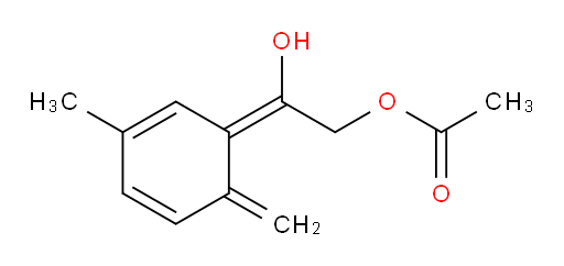 (E)-2-hydroxy-2-(3-methyl-6-methylenecyclohexa-2,4-dien-1-ylidene)ethyl acetate
