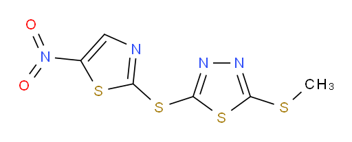 2-(methylthio)-5-((5-nitrothiazol-2-yl)thio)-1,3,4-thiadiazole