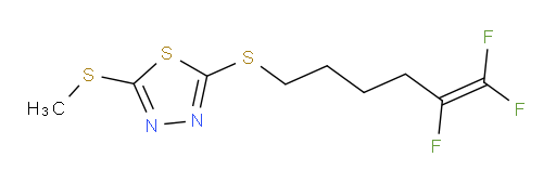 2-(methylthio)-5-((5,6,6-trifluorohex-5-en-1-yl)thio)-1,3,4-thiadiazole