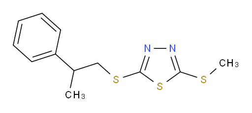 2-(methylthio)-5-((2-phenylpropyl)thio)-1,3,4-thiadiazole