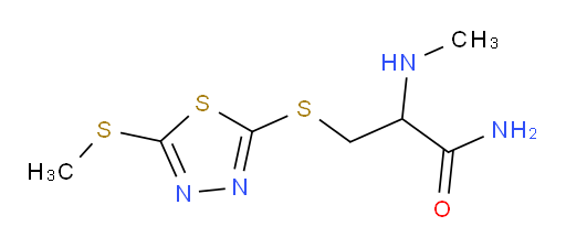 2-(methylamino)-3-((5-(methylthio)-1,3,4-thiadiazol-2-yl)thio)propanamide