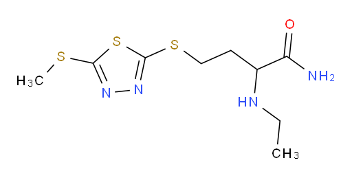 2-(ethylamino)-4-((5-(methylthio)-1,3,4-thiadiazol-2-yl)thio)butanamide