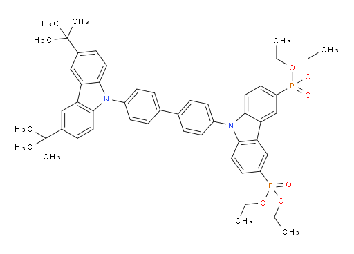tetraethyl (9-(4'-(3,6-di-tert-butyl-9H-carbazol-9-yl)-[1,1'-biphenyl]-4-yl)-9H-carbazole-3,6-diyl)bis(phosphonate)