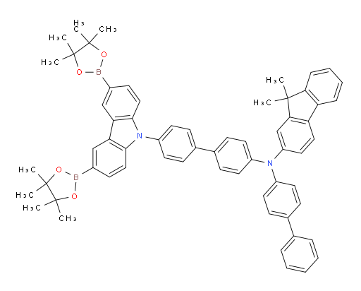 N-([1,1'-biphenyl]-4-yl)-N-(4'-(3,6-bis(4,4,5,5-tetramethyl-1,3,2-dioxaborolan-2-yl)-9H-carbazol-9-yl)-[1,1'-biphenyl]-4-yl)-9,9-dimethyl-9H-fluoren-2-amine