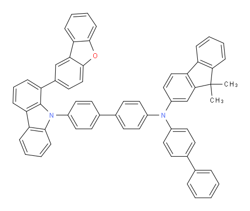 N-([1,1'-biphenyl]-4-yl)-N-(4'-(1-(dibenzo[b,d]furan-2-yl)-9H-carbazol-9-yl)-[1,1'-biphenyl]-4-yl)-9,9-dimethyl-9H-fluoren-2-amine