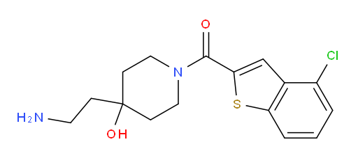 (4-(2-aminoethyl)-4-hydroxypiperidin-1-yl)(4-chlorobenzo[b]thiophen-2-yl)methanone