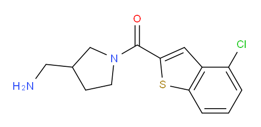 (3-(aminomethyl)pyrrolidin-1-yl)(4-chlorobenzo[b]thiophen-2-yl)methanone
