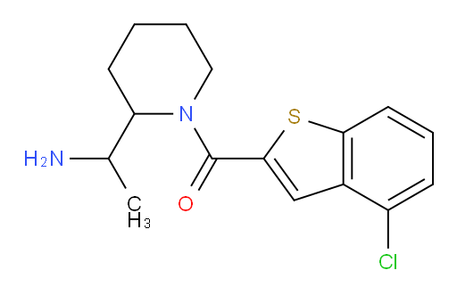 (2-(1-aminoethyl)piperidin-1-yl)(4-chlorobenzo[b]thiophen-2-yl)methanone