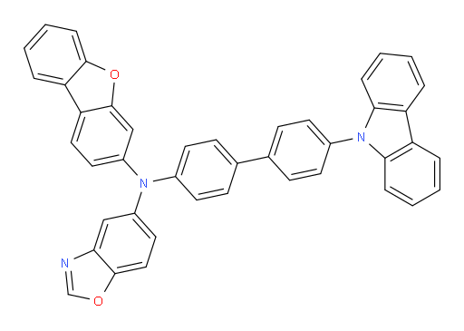 N-(4'-(9H-carbazol-9-yl)-[1,1'-biphenyl]-4-yl)-N-(dibenzo[b,d]furan-3-yl)benzo[d]oxazol-5-amine