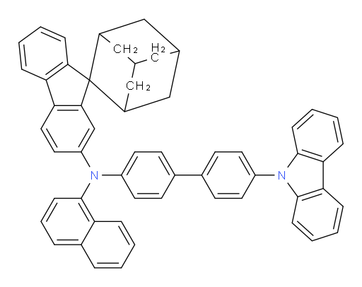 N-(4'-(9H-carbazol-9-yl)-[1,1'-biphenyl]-4-yl)-N-(naphthalen-1-yl)spiro[adamantane-2,9'-fluoren]-2'-amine