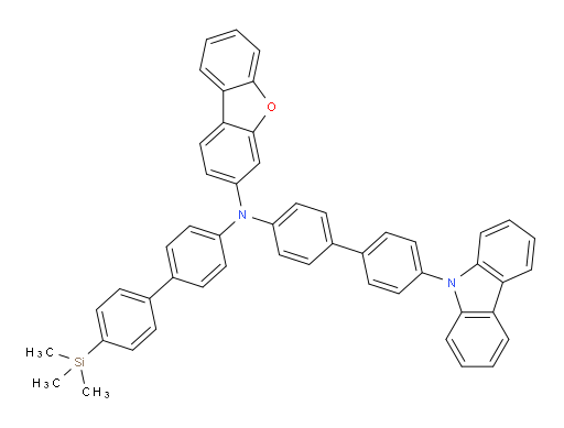 N-(4'-(9H-carbazol-9-yl)-[1,1'-biphenyl]-4-yl)-N-(4'-(trimethylsilyl)-[1,1'-biphenyl]-4-yl)dibenzo[b,d]furan-3-amine