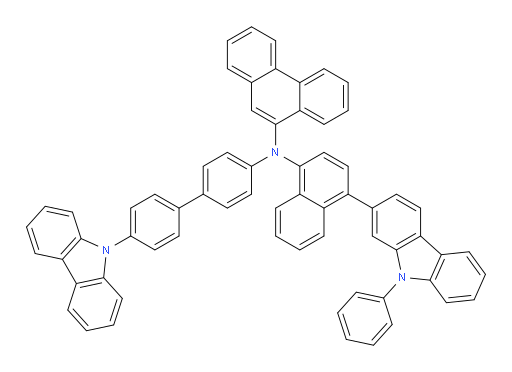 N-(4'-(9H-carbazol-9-yl)-[1,1'-biphenyl]-4-yl)-N-(4-(9-phenyl-9H-carbazol-2-yl)naphthalen-1-yl)phenanthren-9-amine