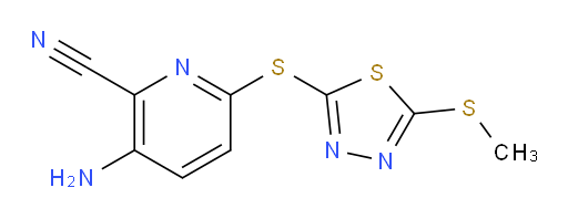 3-amino-6-((5-(methylthio)-1,3,4-thiadiazol-2-yl)thio)picolinonitrile