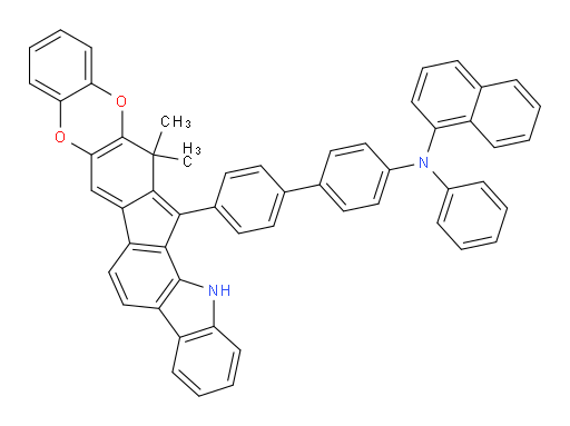 N-(4'-(15,15-dimethyl-1,15-dihydrobenzo[5',6'][1,4]dioxino[2',3':5,6]indeno[2,1-a]carbazol-16-yl)-[1,1'-biphenyl]-4-yl)-N-phenylnaphthalen-1-amine