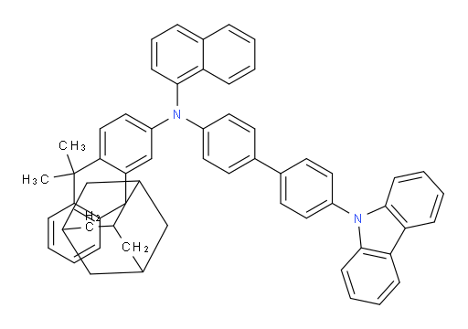 N-(4'-(9H-carbazol-9-yl)-[1,1'-biphenyl]-4-yl)-10',10'-dimethyl-N-(naphthalen-1-yl)-10'H-spiro[adamantane-2,9'-anthracen]-2'-amine